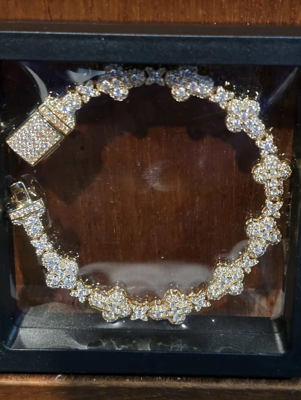 *NEW* Womens 18K Gold & Moissanite Ankelet